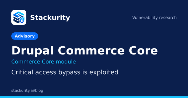 Drupal Commerce Core: Critical access bypass is exploited